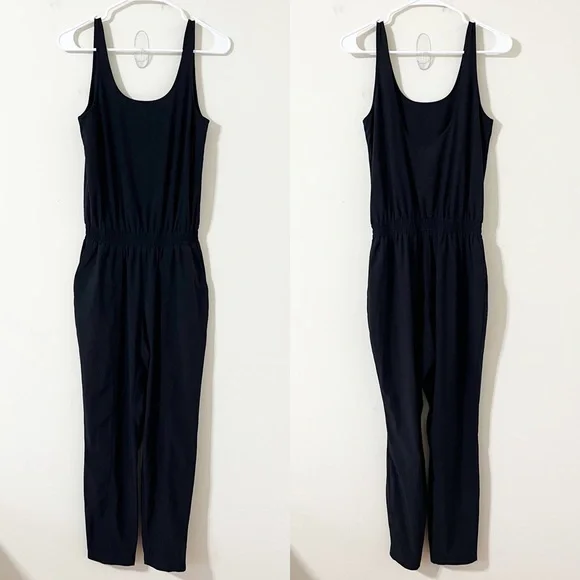 Athleta Black Roaming Romper Size 4 - Picture 3 of 12